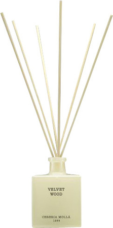 Cereria Molla Velvet Wood Reed Diffuser mit holzigem Duft in Weiß