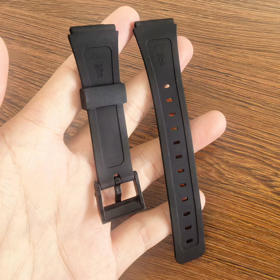 VNWCT Uhrenarmband Gummi, Silikon, Schwarz, Unisex - Bild 2