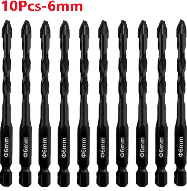 RSMXYO Exzenterbohrer Set für Glas, Fliesen und Keramik, Dreiecksbohrer mit den Größen 6 mm, 8 mm, 10 mm und 12 mm - Bild 1