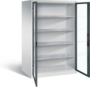 C+P Werkzeugschrank Acurado mit Türen und Schloss, Korpus Lichtgrau, Front Anthrazitgrau, H x B x T: 195 x 120 x 80 cm - Bild 1