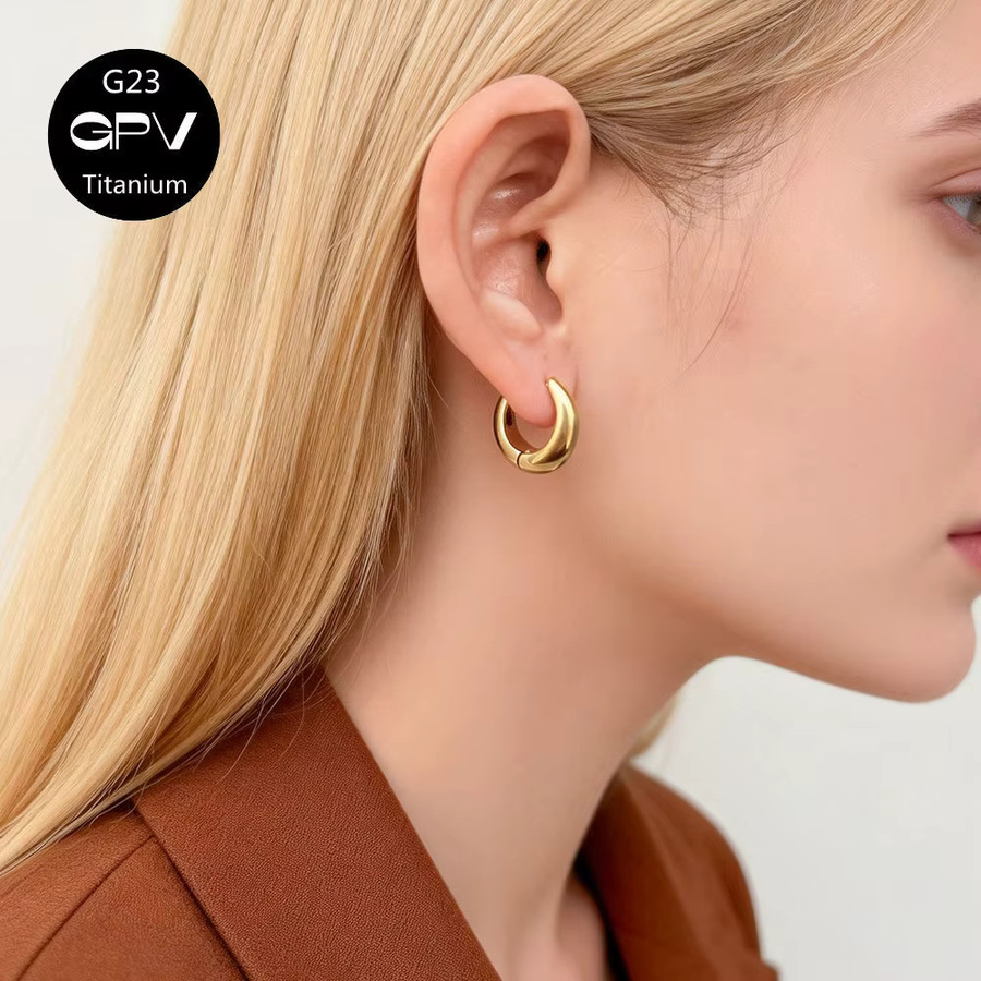 Ohrringe Titan, 14K Gold, Damen - Bild 3