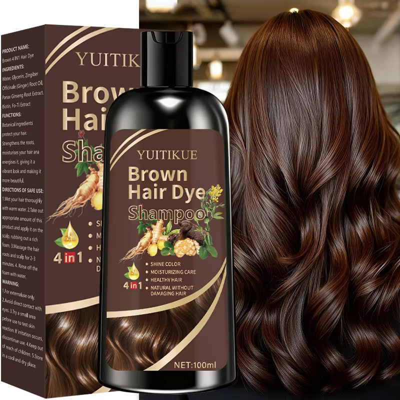 YUITIKUE Haarfärbeshampoo Braun, 100 ml, Unisex - Bild 2