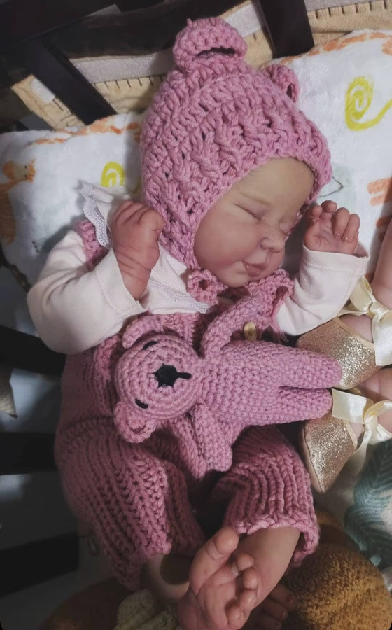 NPK Valentina Neugeborenen-Reborn-Puppe, 20 Zoll, ab 0 Jahre, Mehrfarbig - Bild 3