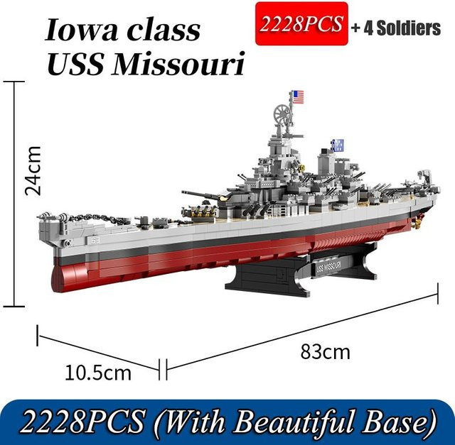 LEGO USS Missouri Schlachtschiff, Modellbausteine, 2228 Teile, ab 6 Jahren - Bild 1