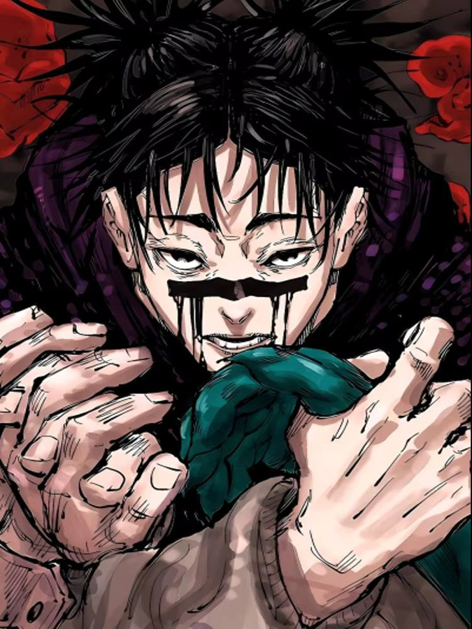Jujutsu Kaisen Choso Anime Poster von Bilibili als wasserfester Wandkunst-Aufkleber in Vintage-Optik, Mehrfarbig, B/H: 20 x 20 cm - Bild 7