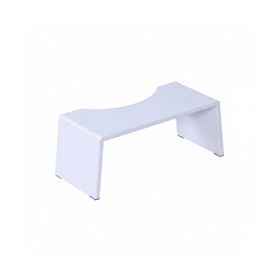 Relaxdays Toilettenhocker aus Bambus in Weiß, klappbar, B/T/H: 43,5 x 19 x 20 cm - Bild 1