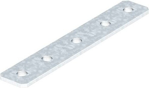OBO Bettermann Flachverbinder aus verzinktem Stahl in Silber, 10 Stück - Bild 1