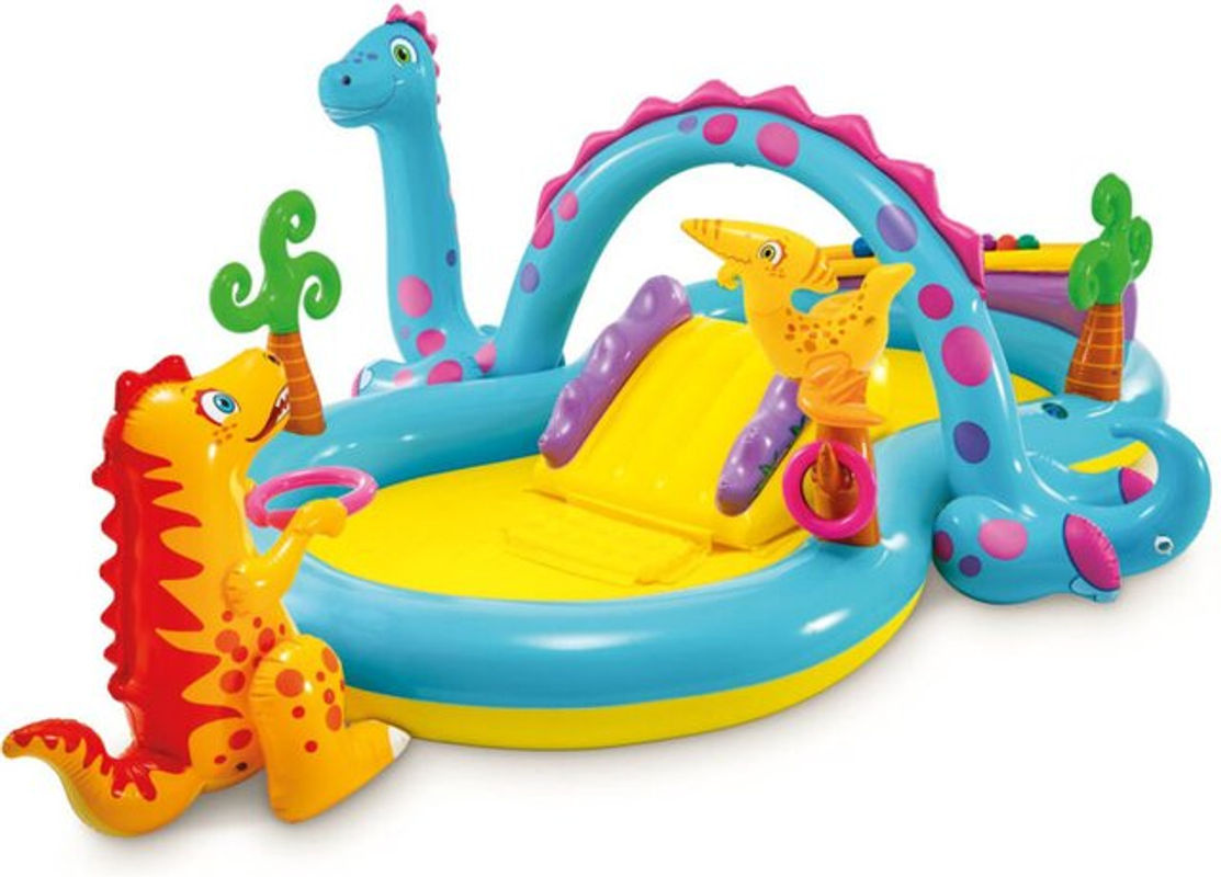 Intex Playcenter Dinoland mit Sprüher und Rutsche, B/T/H: 333 x 229 x 112 cm, Mehrfarbig - Bild 2