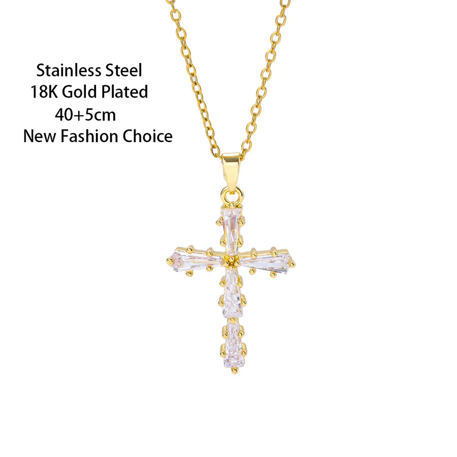 Marisa Halskette, 18K Gold überzogen, Edelstahl, Zirkonia, Kristall, Damen - Bild 2