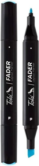 Toki Marker Fader mit 66 Farben in Cerulean Blue und Chisel-Spitze - Bild 1