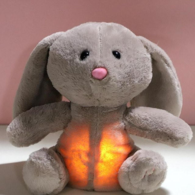 Discover Intime Atmendes Leuchtendes Schlappohr-Hase Plüschtier, Grau, ab 14 Jahren - Bild 1