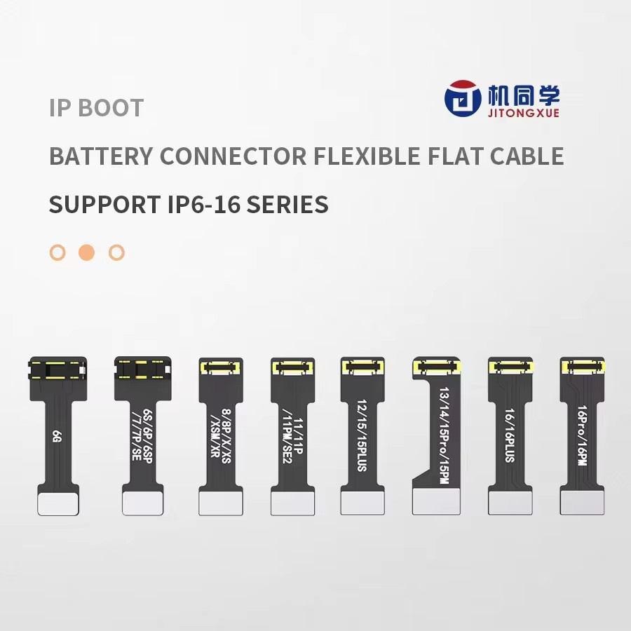 JTX BL-03 Stromkabel Batterie Connect Clip Soft FPC Ersatz für iPhone 6 bis 16 Pro Max in Schwarz - Bild 4
