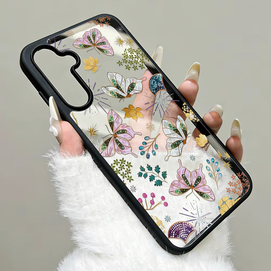 Bunte Schmetterling Handyhülle für Samsung Galaxy A56 5G A16 A15 A05 A07 A17 A55 A54 A36 A13 A26, transparente Schutzhülle mit buntem Design - Bild 6