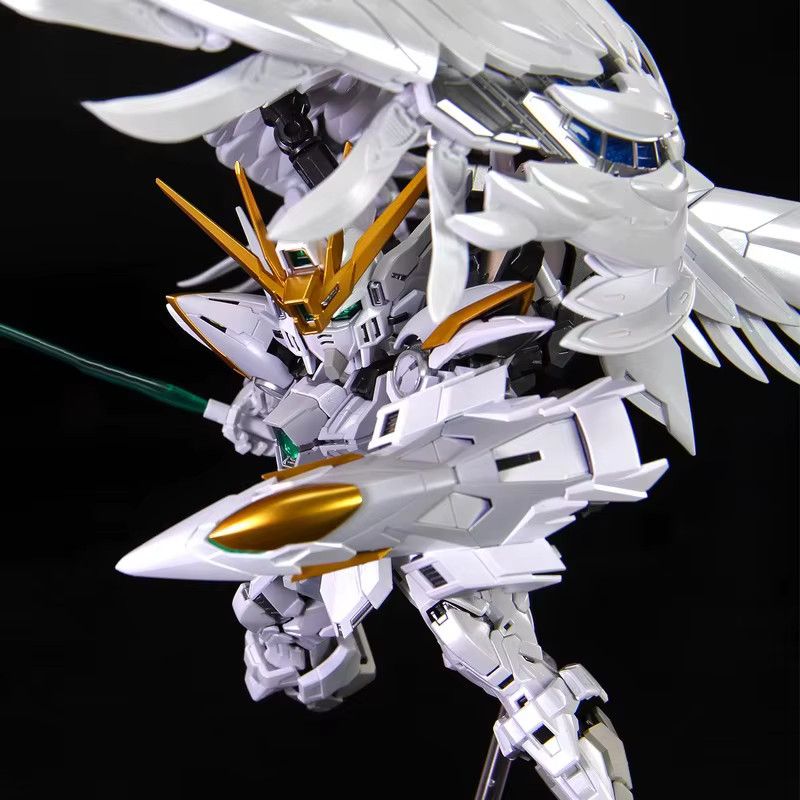 Bandai MGSD Mecha Warrior Montagemodell Actionfigur in Weiß - Bild 2