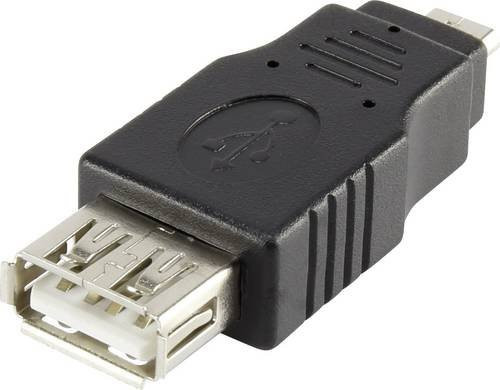 Renkforce USB 2.0 Adapter Micro-B auf USB-A in Schwarz rf-usba-07 - Bild 1