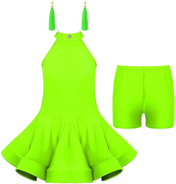 iEFiEL Tanzkleid mit Quastenohrringen, Kinder Mädchen, grün - Bild 1