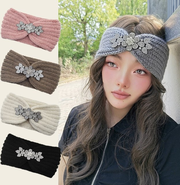 KBAP Stirnband, Strass, gestrickt, Damen, Mädchen - Bild 1