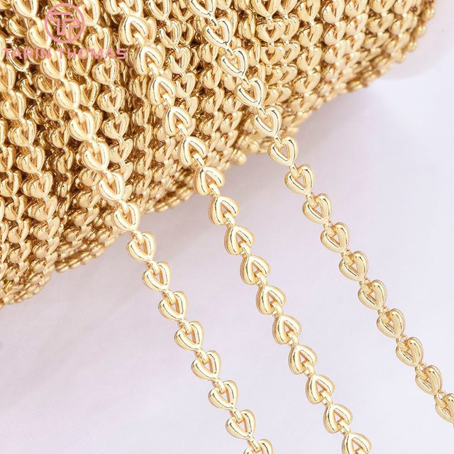 TARIN THOMAS Halsketten- und Armbandketten, Messing, Gold, Herzförmig, Unisex - Bild 1