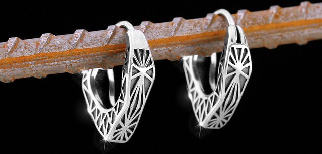 Ohrringe Rune Viking, Silber, Herren - Bild 1