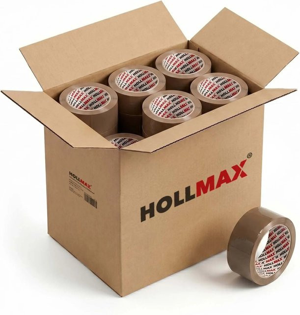 HOLLMAX Profi Paketband Klebeband für Kartons, Breite: 48 mm, Länge: 66 m, 36 Stück - Bild 1