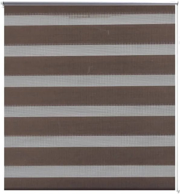 vidaXL Doppelrollo Day & Night aus Polyester in Braun, B: 70 cm, H: 120 cm - Bild 1