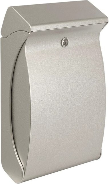 PROREGAL Wandbriefkasten aus Kunststoff in Silber, H x B x T: 42 x 13 x 27 cm, 18,7 Liter Volumen - Bild 1