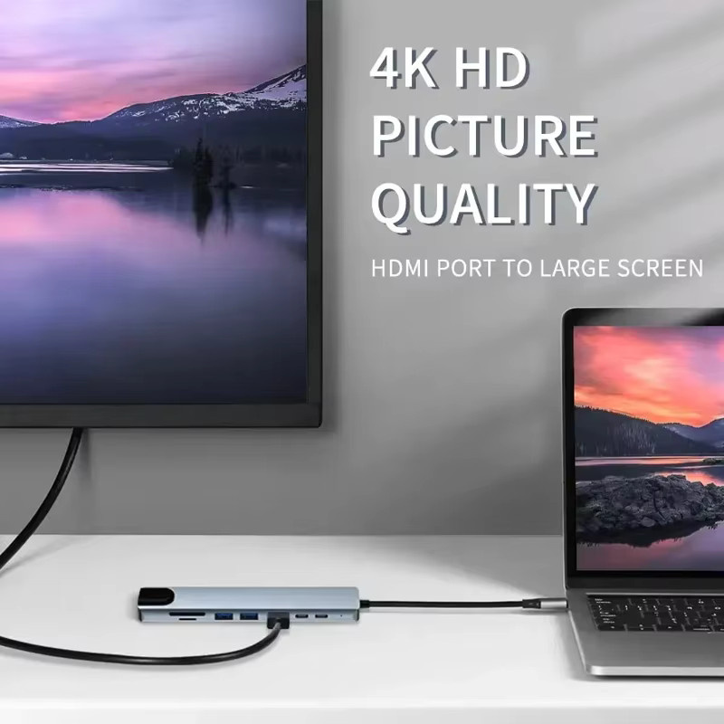 EOENKK USB C Hub Thunderbolt 3 Dockingstation und Laptop-Adapter für MacBook Air M1 und iPad Pro - Bild 2