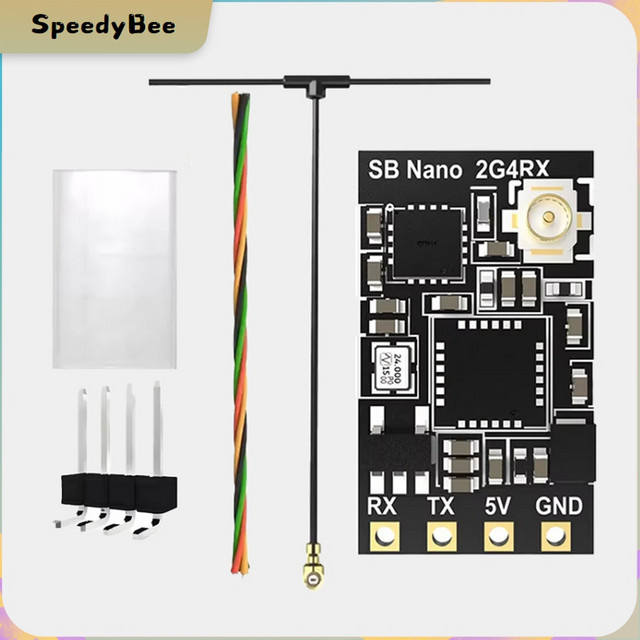 SpeedyBee Nano 2,4 GHz ExpressLRS ELRS Empfänger in Schwarz für FPV-Freestyle- und Langstrecken-Drohnen - Bild 1