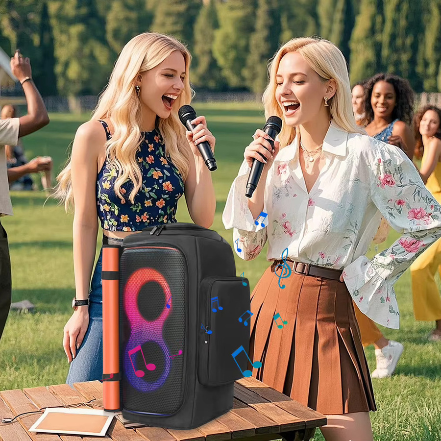 ALLOYSEED Tragbare Staubhülle für JBL Partybox 110 und JBL Partybox Club 120 mit Mikrofonfach, Schwarz - Bild 3