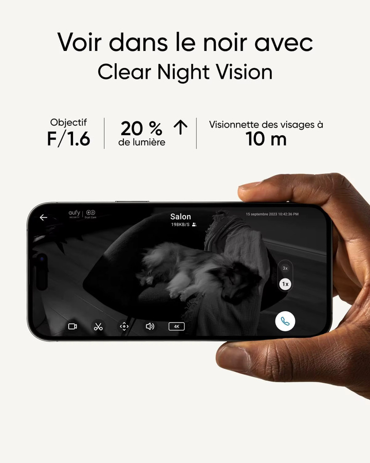 eufy Security Indoor Cam S350 Dual-Kamera in Weiß mit 4K UHD, 8x Zoom und 360 Grad Sicht für Baby- und Haustierüberwachung mit KI-Tracking und 2.4G/5G Wi-Fi - Bild 3
