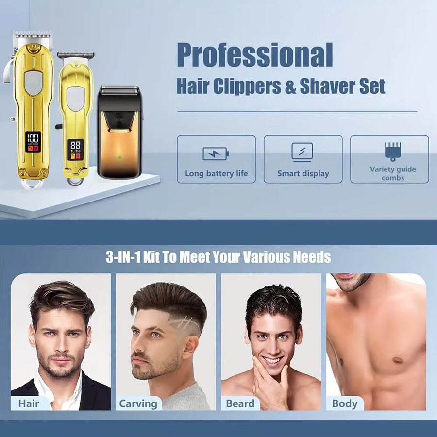Edieu 3-in-1 Haarschneidemaschine für Herren, Gold - Bild 4