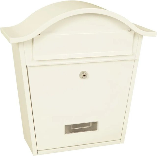 Wandbriefkasten Tatifan von PROREGAL aus verzinktem Stahl in Weiß, H x B x T: 37 x 36,2 x 13,35 cm, Einwurföffnung 24 x 4 cm - Bild 1