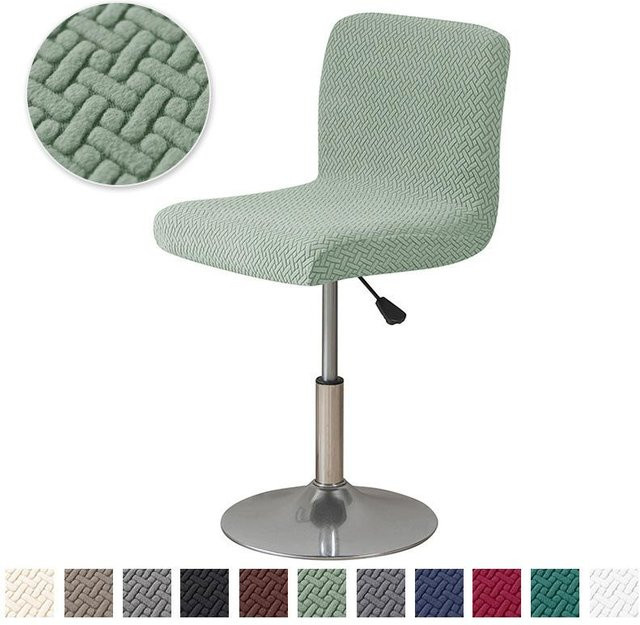 Elastischer Barhockerbezug von Yiran Furniture mit niedriger Rückenlehne, Staubschutz für Drehstühle, B/T/H: 35 x 35 x 30 cm - Bild 1