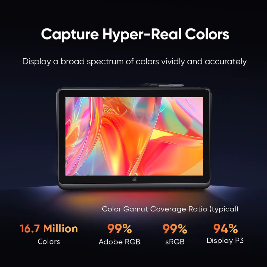 XPPen Artist Pro 22 (Gen 2) Grafiktablett-Monitor mit 2,5K QHD Zeichendisplay, X3 Pro Stift mit 16K Druckstufen, Farbe: Schwarz - Bild 3