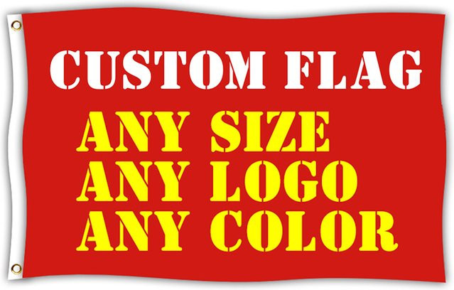 Individuell bedruckte Werbeflagge aus Polyester in Rot, rechteckig, B/H: 120 x 180 cm - Bild 1