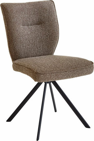 Polsterstuhl STUDIO-LINE von NIEHOFF in Taupe mit Stoffbezug und Metallgestell, B/T/H: 59 x 48 x 88 cm