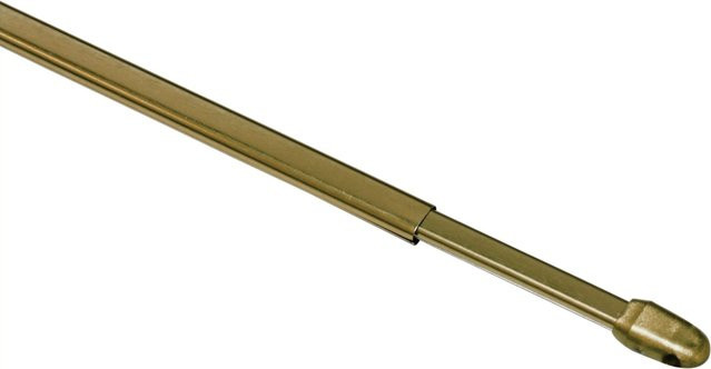 Gardinia Vitragestange flachoval in Messing Gold, 2er Pack, Ø 11 mm, Breite: 60 cm bis 100 cm - Bild 1