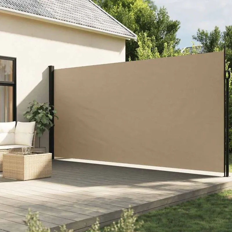 Ausziehbare Seitenmarkise von Vidaxl in Beige, B: 600 cm, H: 200 cm - Bild 1