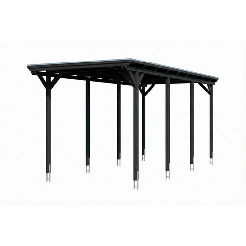 SKANHOLZ Caravan-Carport Emsland aus Fichte mit Stahl-Flachdach in Anthrazit und Schwarz, B: 846 cm, T: 402 cm - Bild 3