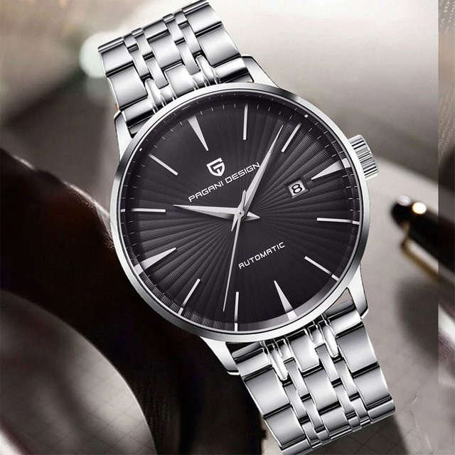 PAGANI DESIGN Armbanduhr, Automatik, Edelstahl, Schwarz, Herren - Bild 1