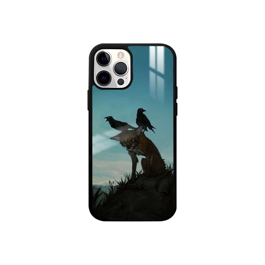 MagSafe kompatible Kunst Handyhülle mit Black Eagle und Wolf Design für Apple iPhone 11 bis 17 Pro Max Plus Mini, Multicolor - Bild 5
