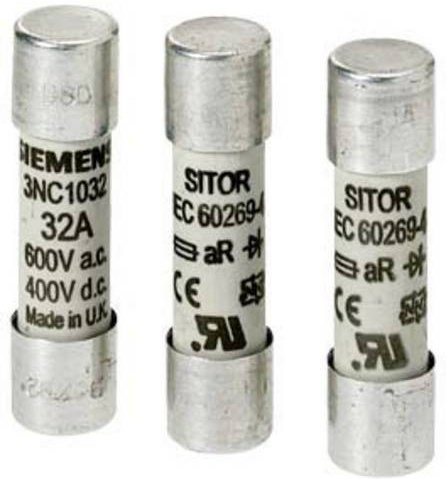 Siemens 3NC2220 Zylindersicherungseinsatz 20A 690V Silber 5er Pack - Bild 1