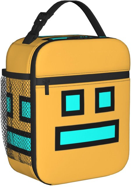 Isolierte Lunchtasche Fancy Style Studio Geometrie Würfelspiel in Gelb - Bild 1