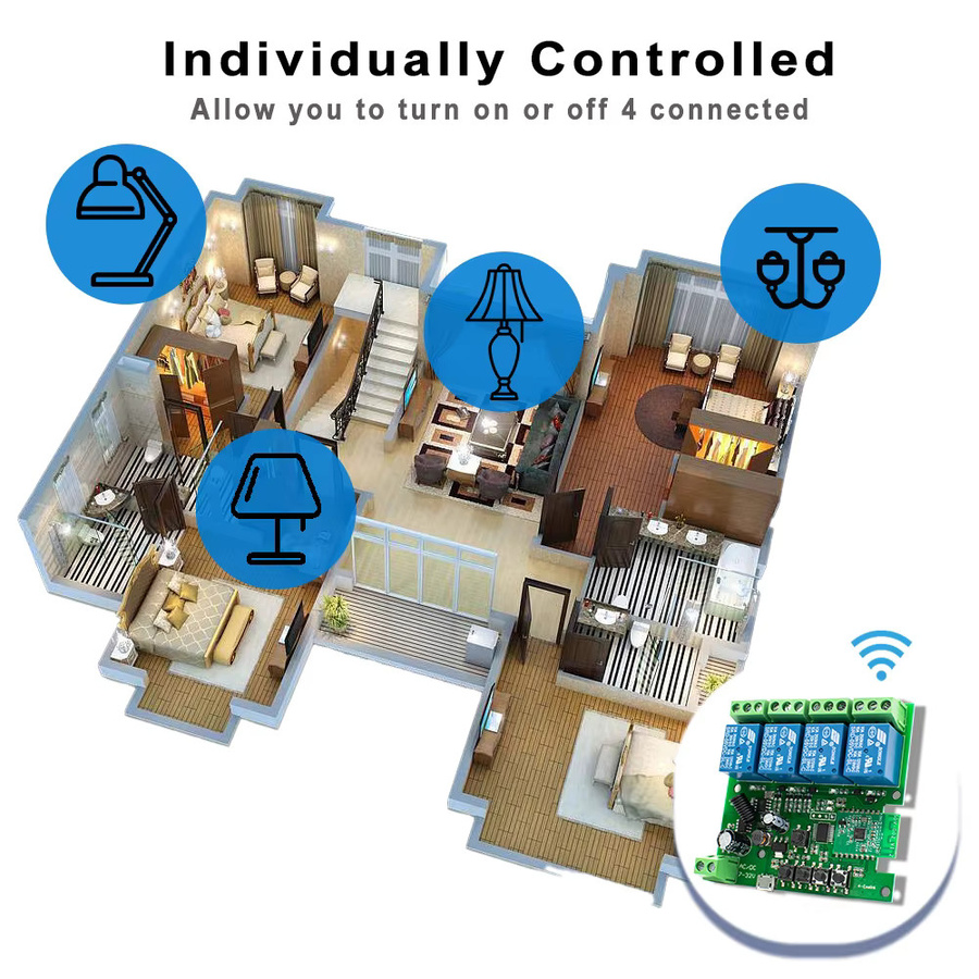 eWelink Smart Wifi Schalter Relais mit Tipp-Verriegelung und Timer für Alexa Home Automation Modul - Bild 3