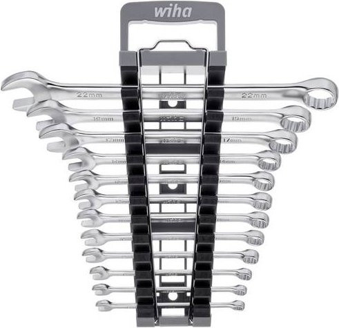 Wiha Ring-Maulschlüssel-Satz 13-teilig aus Chrome Vanadium in Silber, Schlüsselweite 6 - 22 mm - Bild 1