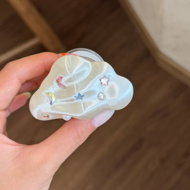 FCLOVERS Handyhülle für iPhone 17 16 15 14 13 Pro Max mit rosa Diamant-Sternenwolken und magnetischer Halterung - Bild 1