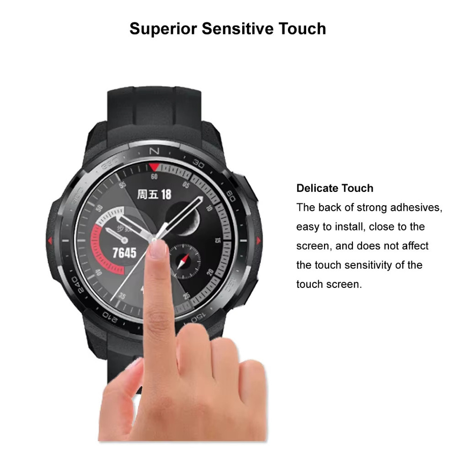 Displayschutzfolie Honor Watch GS Pro, Glas, transparent - Bild 3