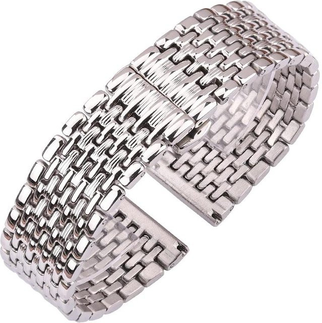 Sweetown Uhrenarmband Edelstahl, silber, 16 mm, Herren - Bild 1