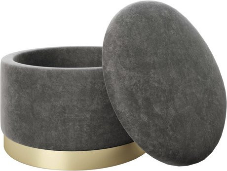 PHOENIX Sitzpouf SUE in Grau, B/T/H: 55 x 55 x 35 cm - Bild 1