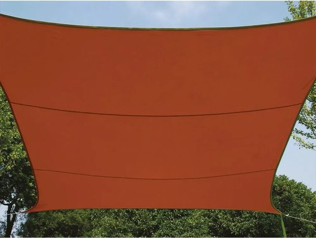 Sonnensegel PEREL quadratisch in Terrakotta aus Polyester, B/T: 3,6 x 3,6 m - Bild 1